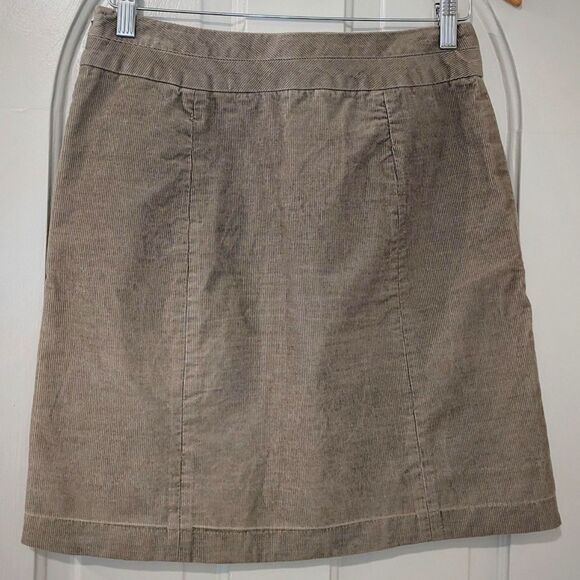 JIGSAW LONDON Sage Green / Taupe Mod 60s Vibe Corduroy Mini Skirt w/Pockets Sz 4 - Picture 5 of 6